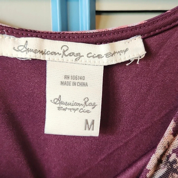 American Rag Floral Burgundy Dress - Picture 14 of 15